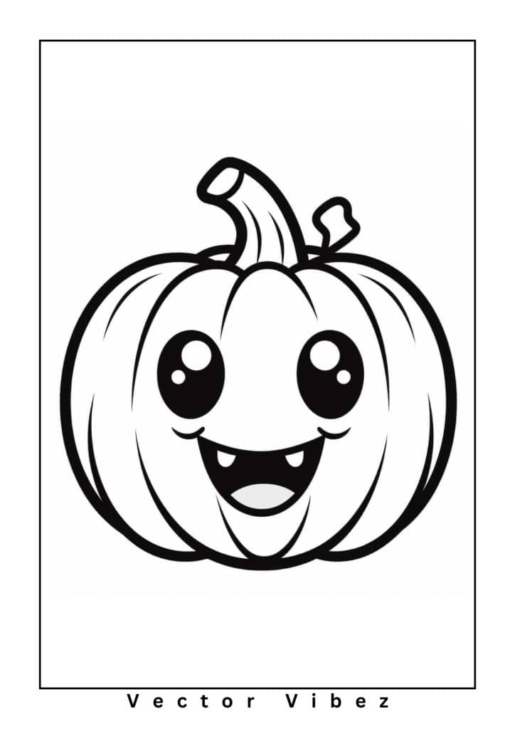 black and white halloween pumpkin coloring page