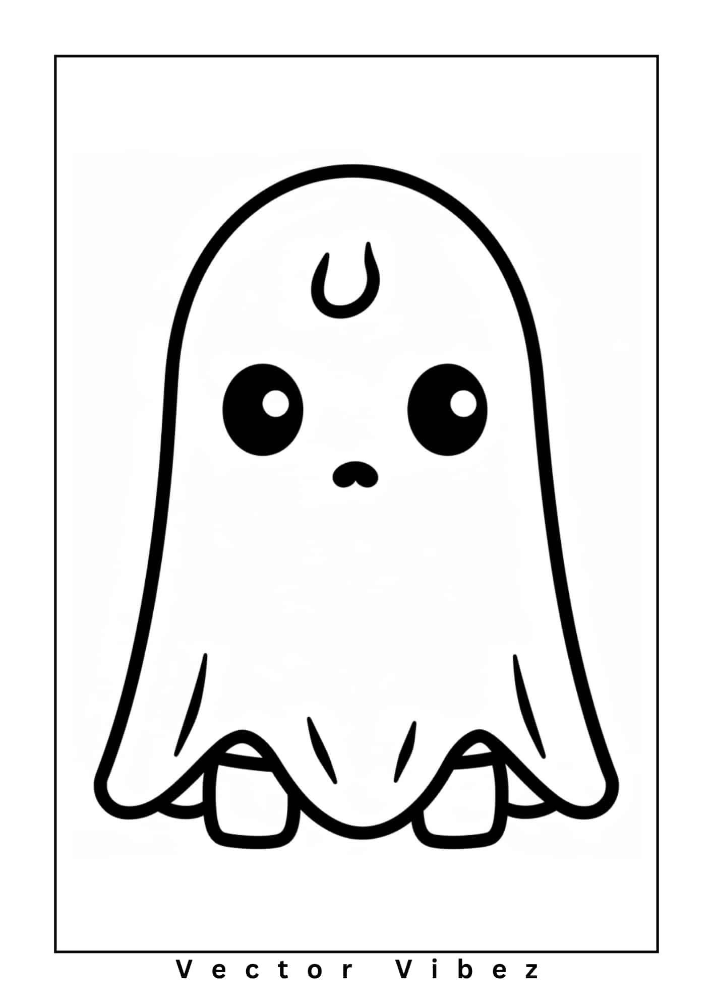 black and white ghost coloring page