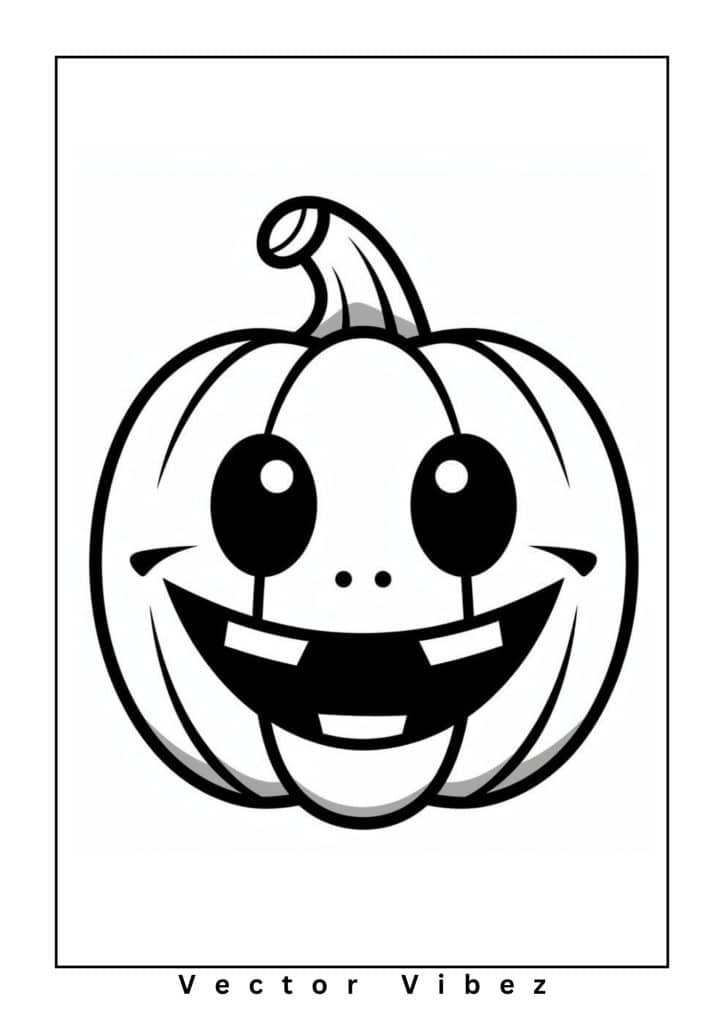black and white jack o lantern coloring page