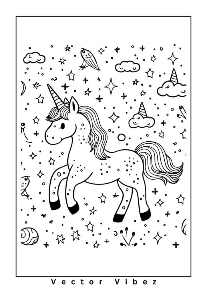 free unicorn coloring sheet