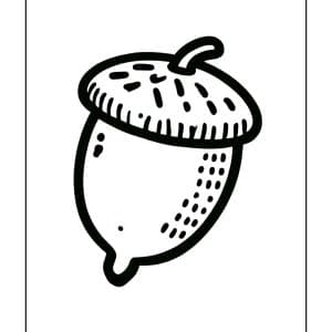 thanksgiving acorn coloring page