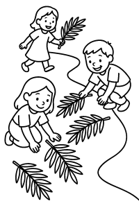 Free Palm Sunday Coloring Page