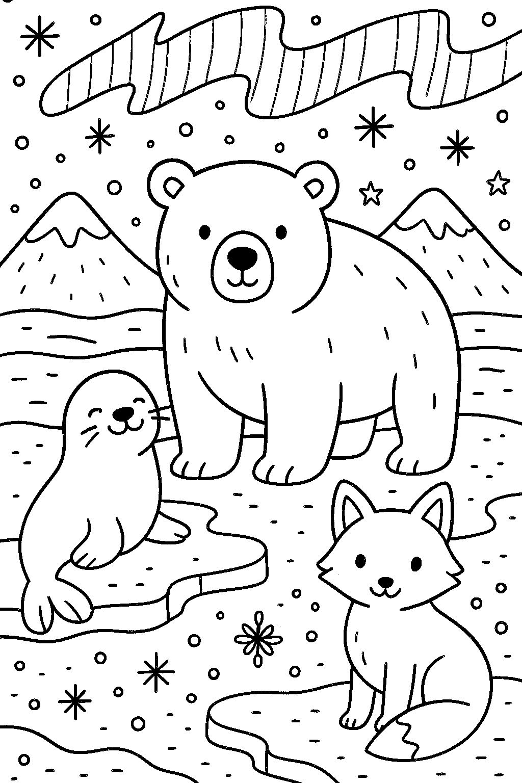 Free Arctic Animals Coloring Book — 23 Printable Pages - Vector Vibez