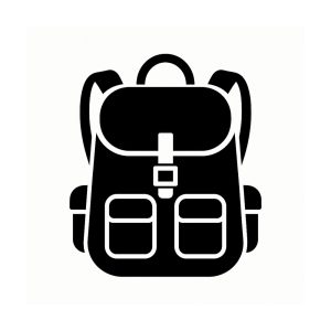 Free backpack SVG cut file — download at VectorVibez.com