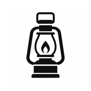 Free camping lantern SVG cut file — download at VectorVibez.com