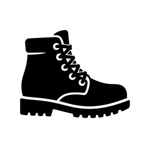 Free hiking boots SVG cut file — download at VectorVibez.com