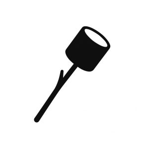 Free marshmallow on a stick SVG cut file — download at VectorVibez.com