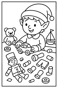 Free Toy Workshop Coloring Book &mdash; 13 Printable Pages