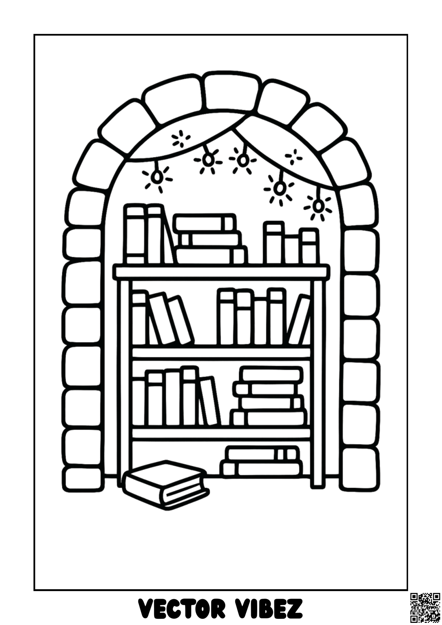 Arched bookshelf