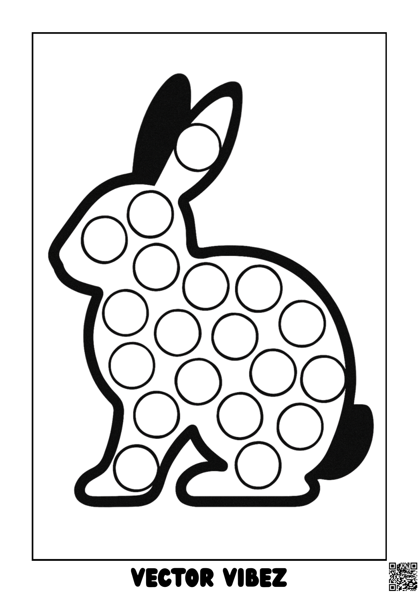 Dot-marker rabbit, no carrot