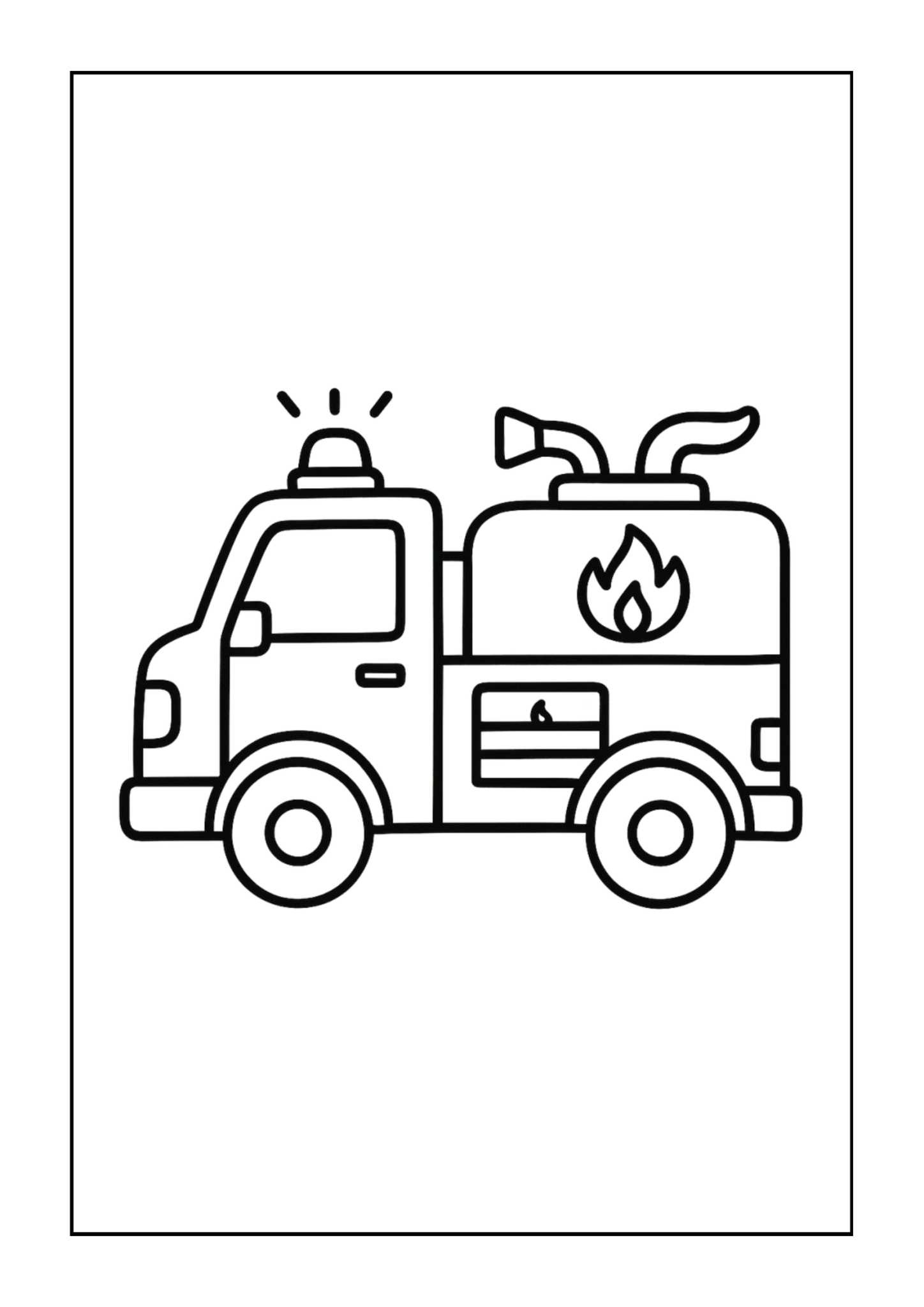 Fire truck only, no kids or event