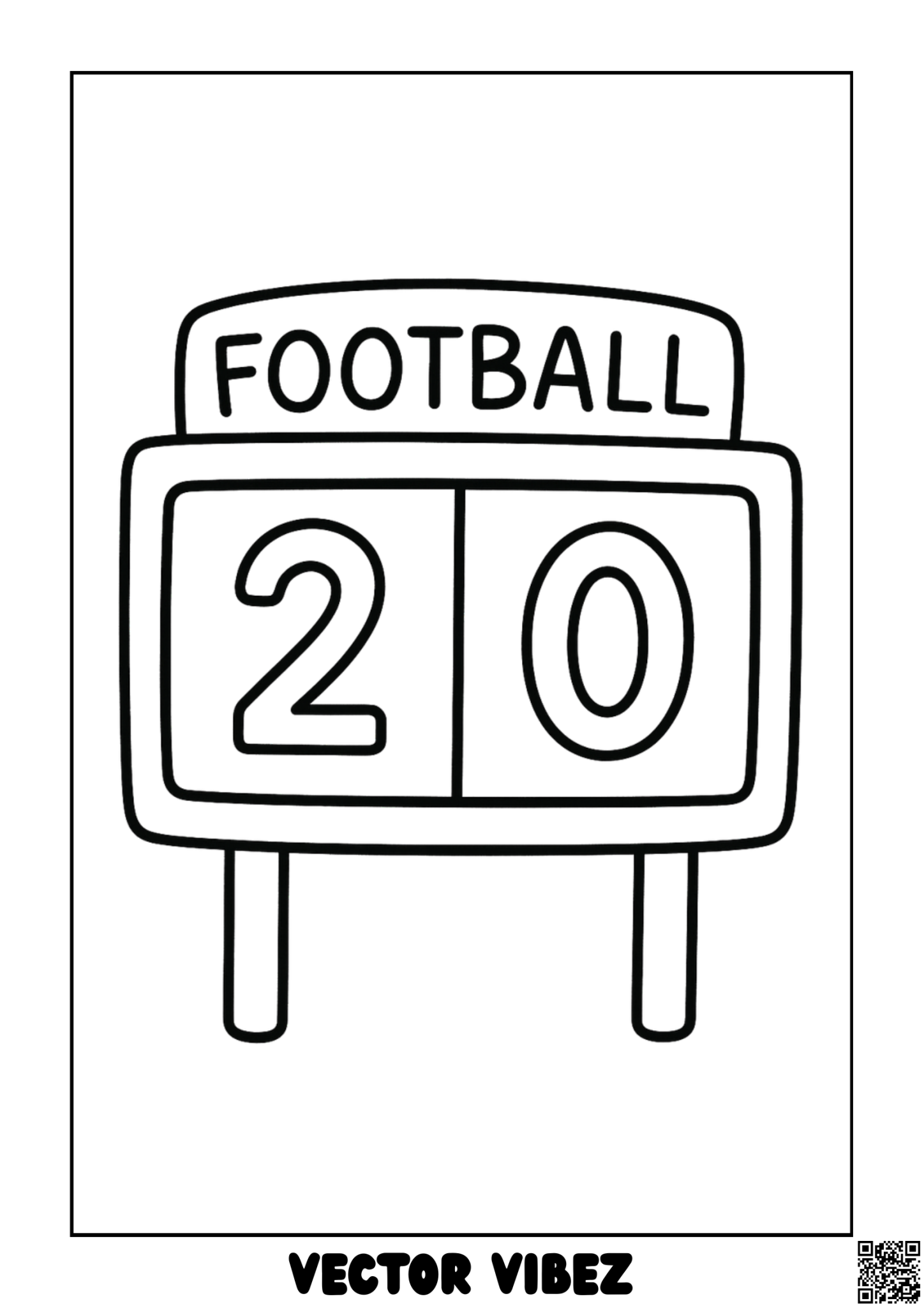 Football scoreboard only, no fans