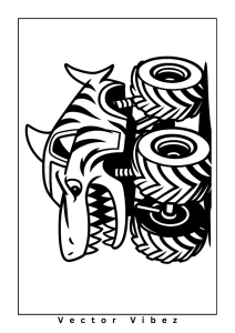 Free printable shark monster truck crushing waves coloring page for kids — download and print free at VectorVibez.com