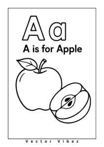 Cheerful Broccoli in a Sunny Garden coloring page, cover of the free Fruit & Veg Alphabet coloring book for kids