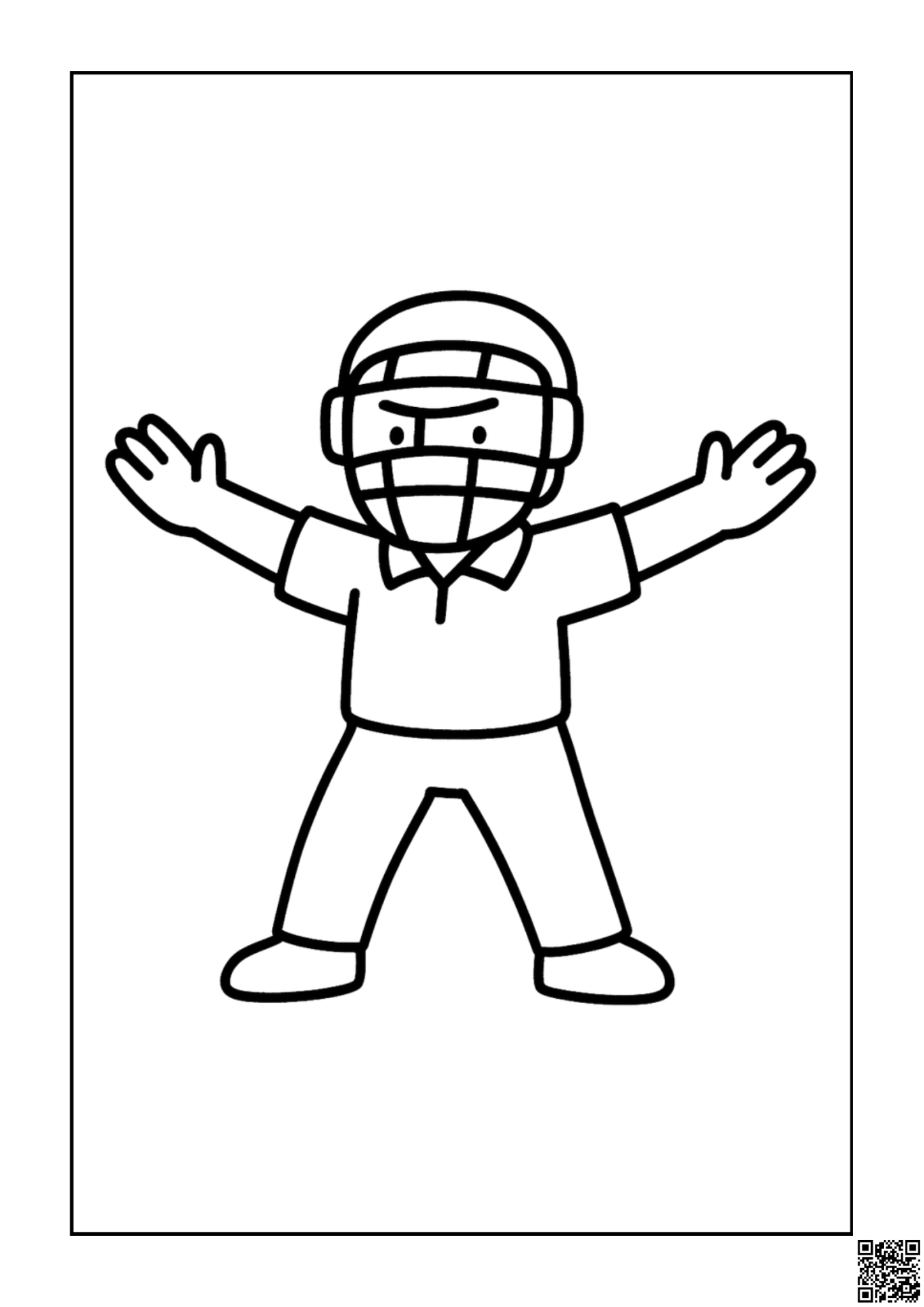 Free printable child practicing softball pitch in uniform coloring page for kids — download and print free at VectorVibez.com