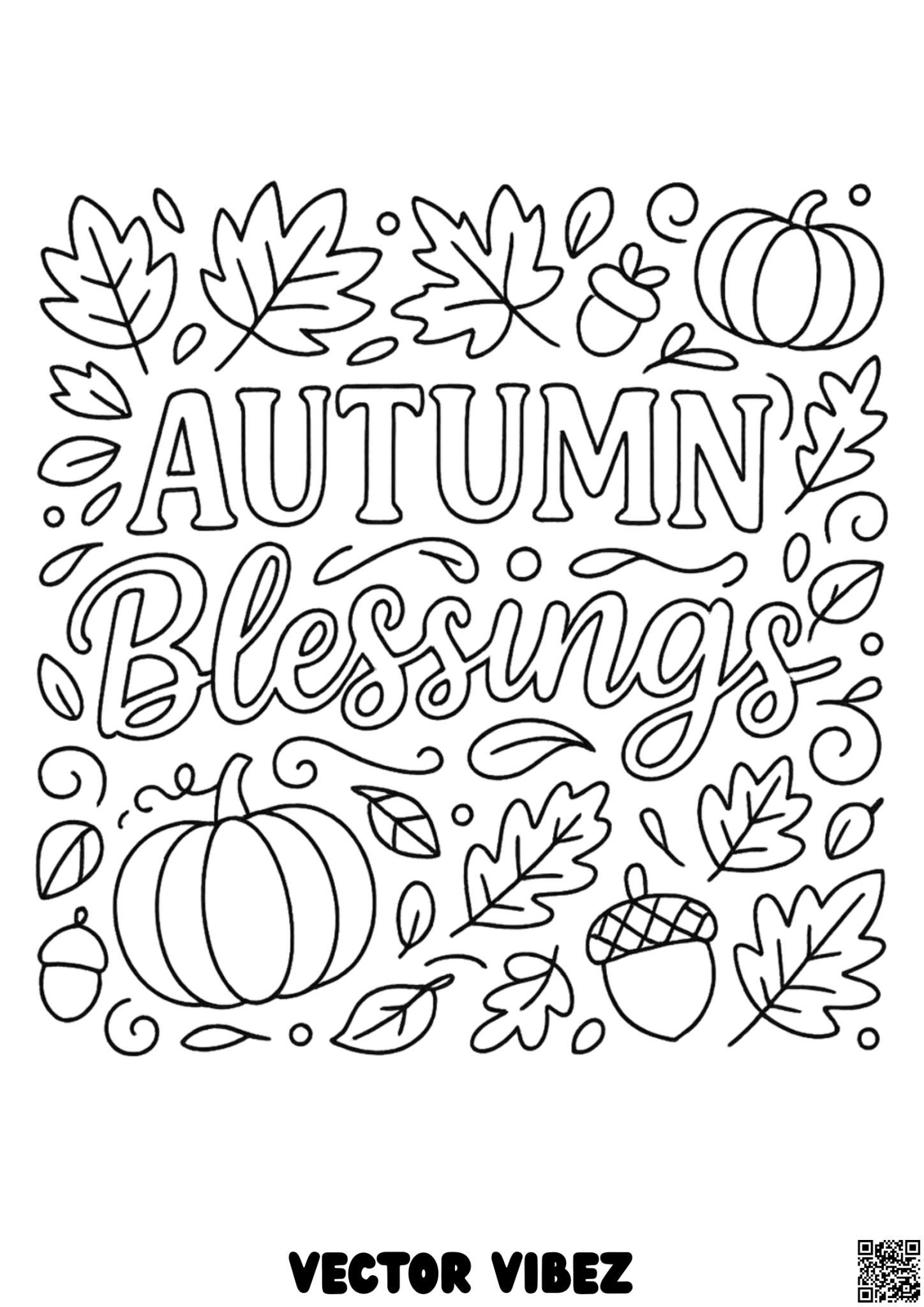Free printable cozy fireplace with thankful cat coloring page for kids — download and print free at VectorVibez.com