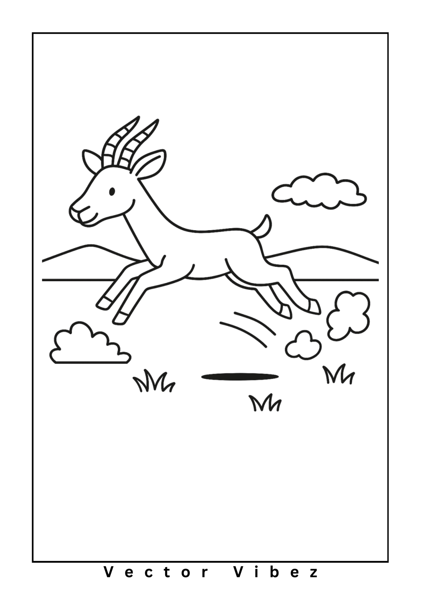 Leaping gazelle/impala, not a goat