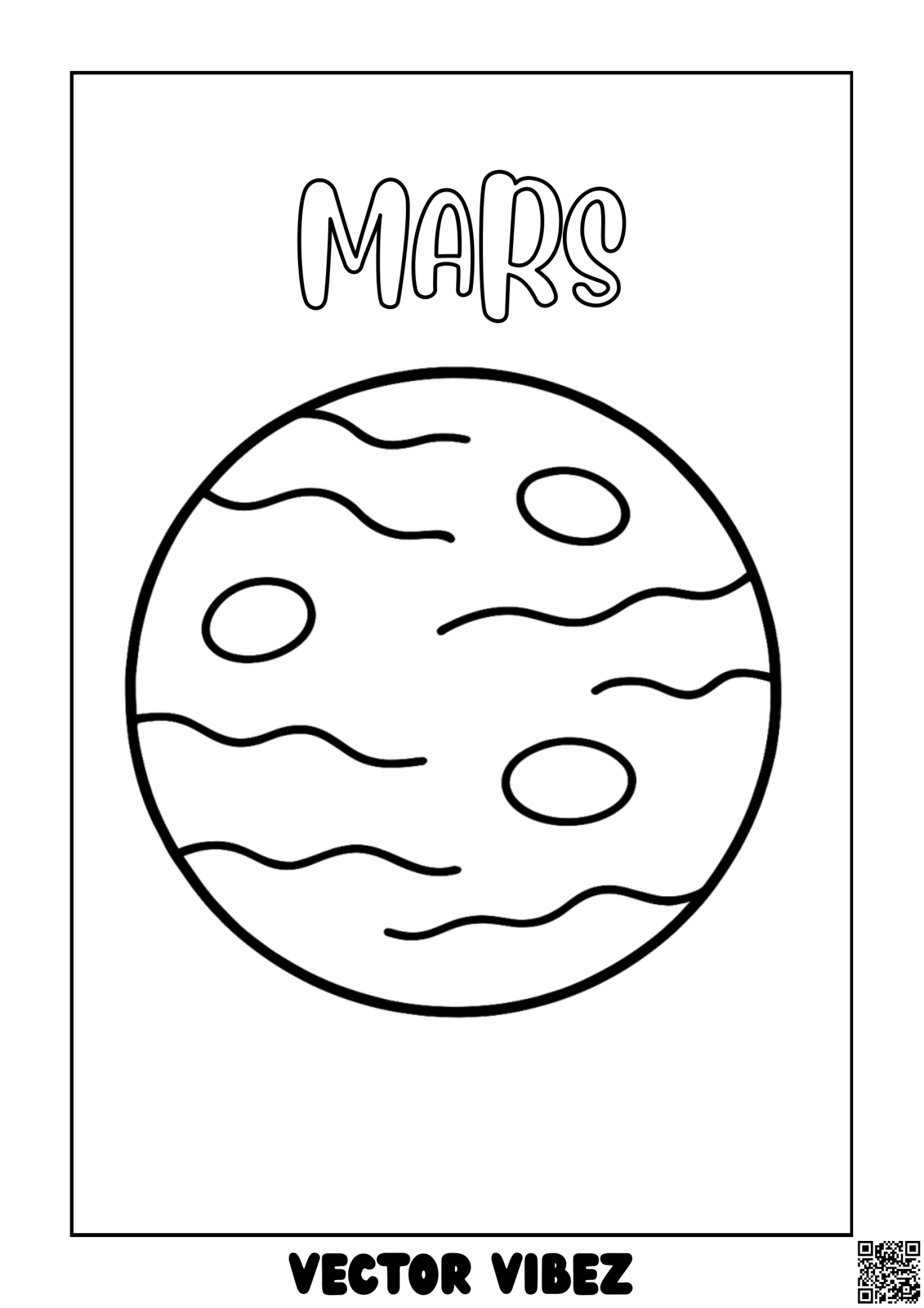 Free printable mars rover exploring crater coloring page for kids — download and print free at VectorVibez.com