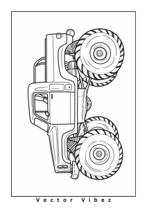 Free printable monster truck in desert dust storm coloring page for kids — download and print free at VectorVibez.com