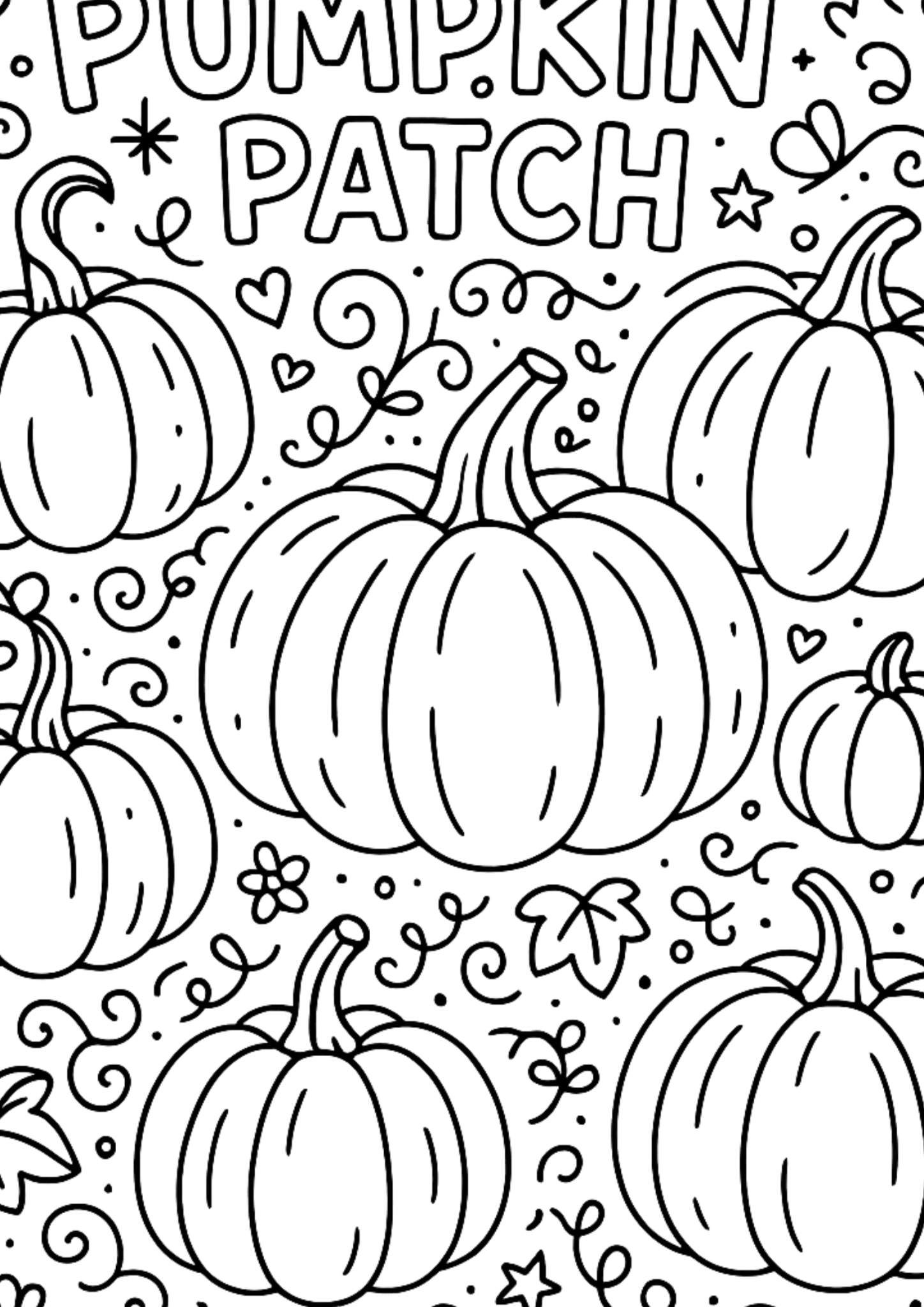 'Pumpkin Patch' lettering with pumpkins