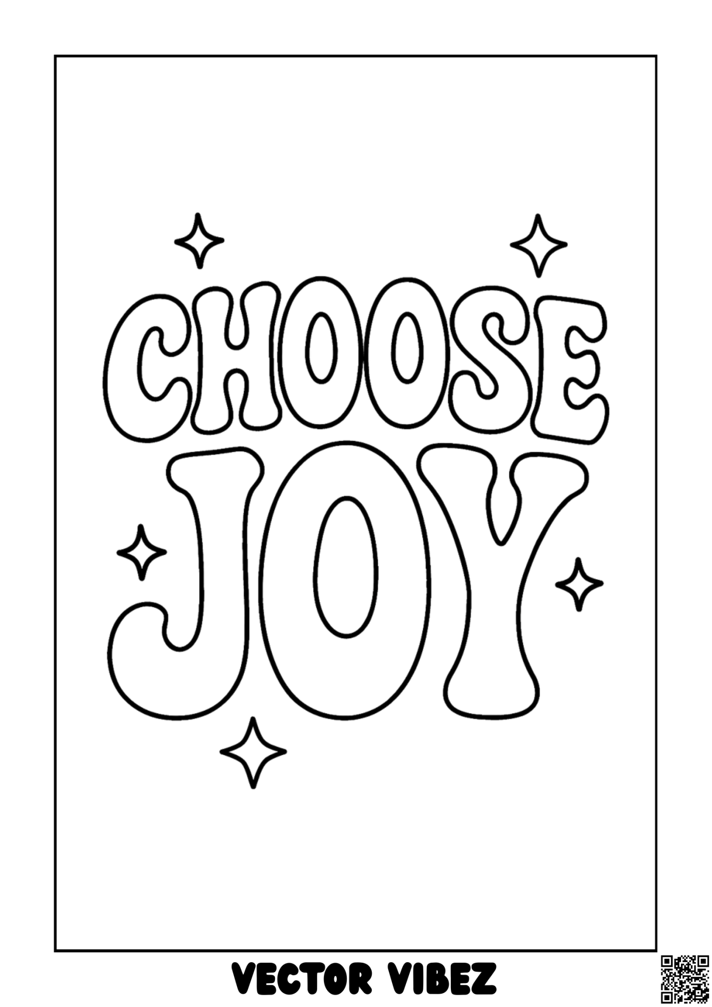Hand-lettered quote 'Choose Joy' with pumpkins/leaves or stars