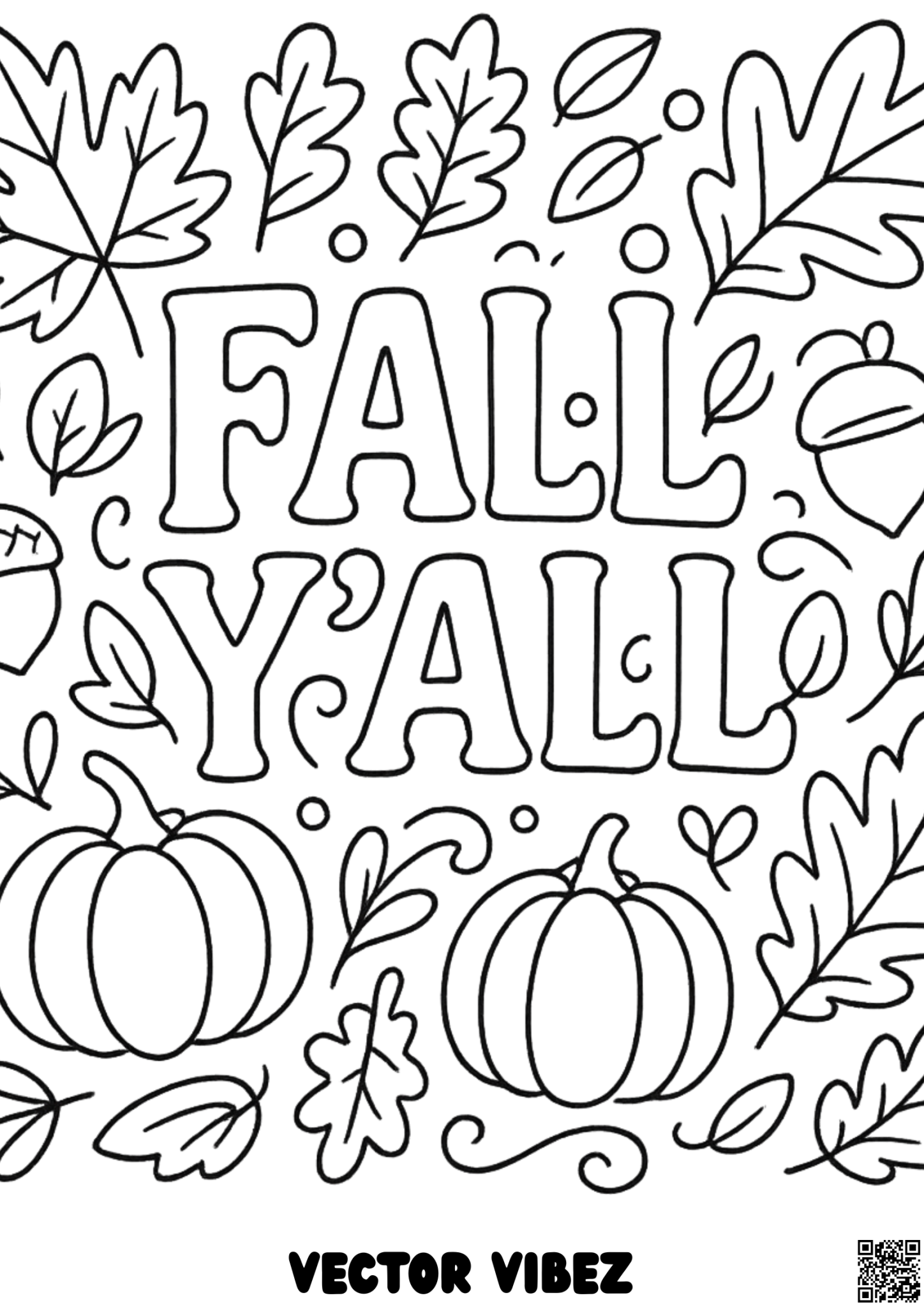 Free printable thankful hedgehog with autumn apples coloring page for kids — download and print free at VectorVibez.com