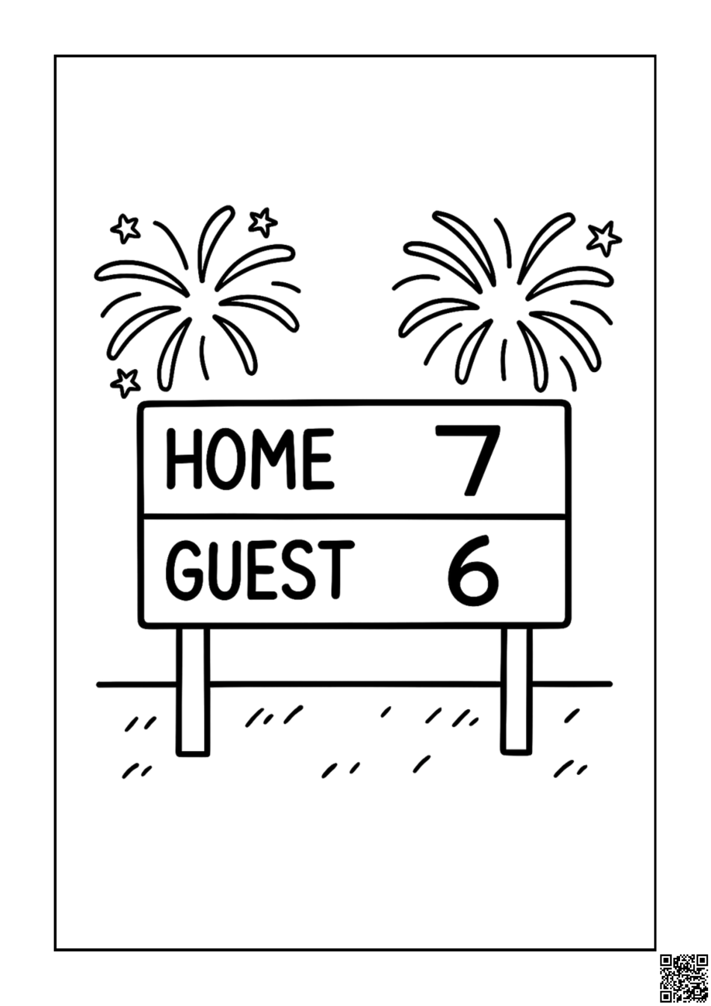 Free printable young scorekeeper tallies softball runs coloring page for kids — download and print free at VectorVibez.com