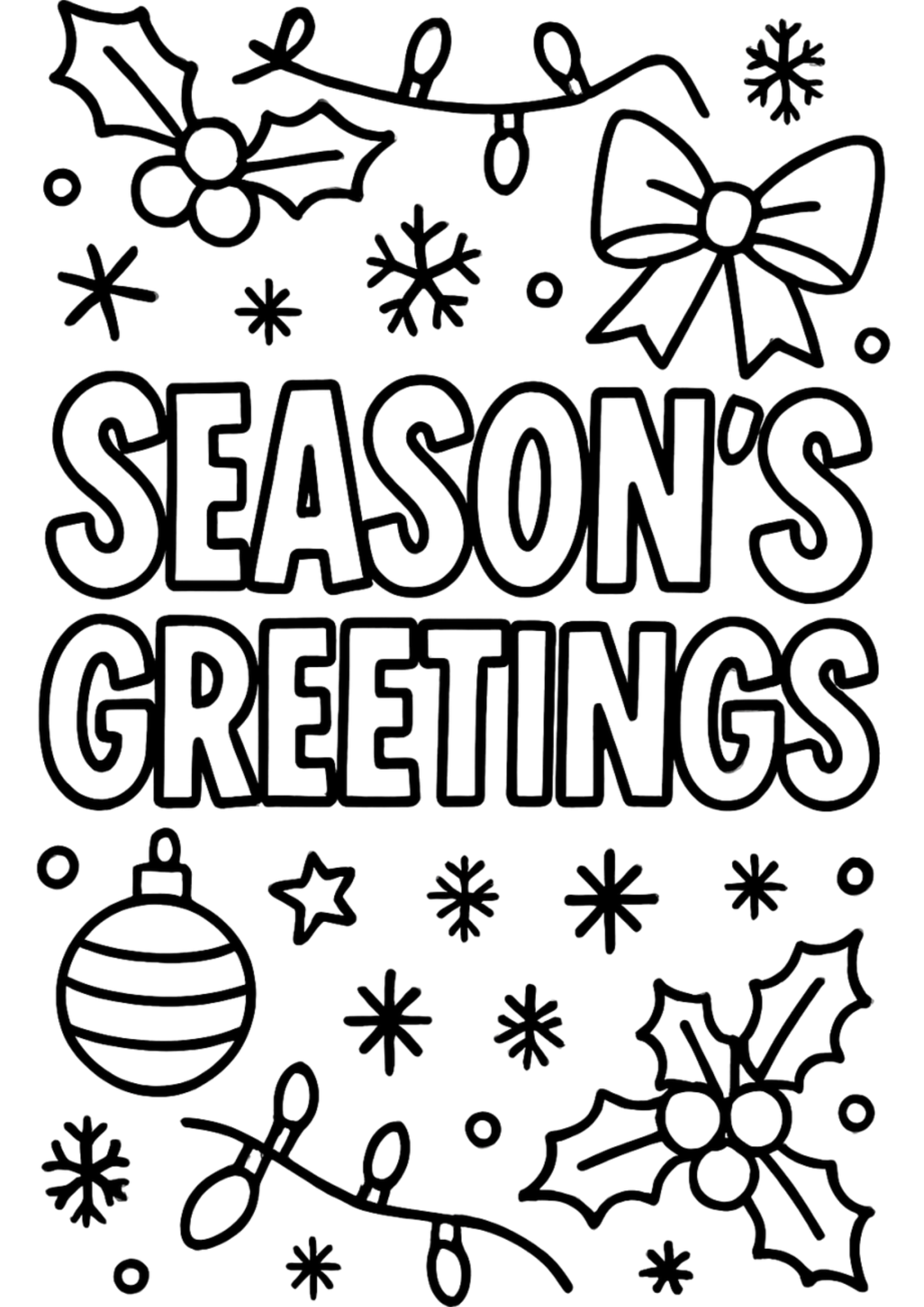 Free printable christmas choir singing in snow coloring page for kids — download and print free at VectorVibez.com