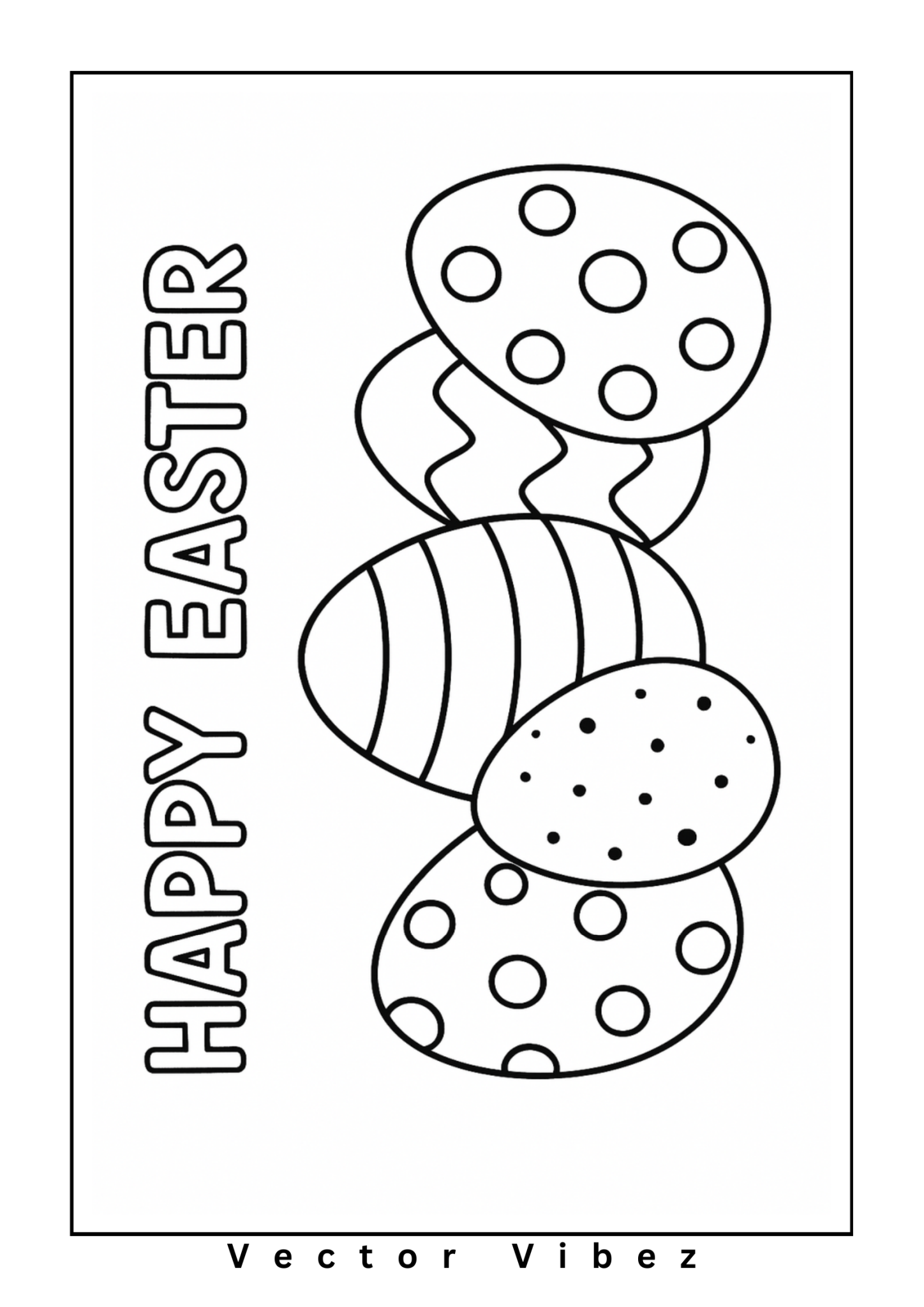 Free printable woodland critters with easter eggs coloring page for kids — download and print free at VectorVibez.com